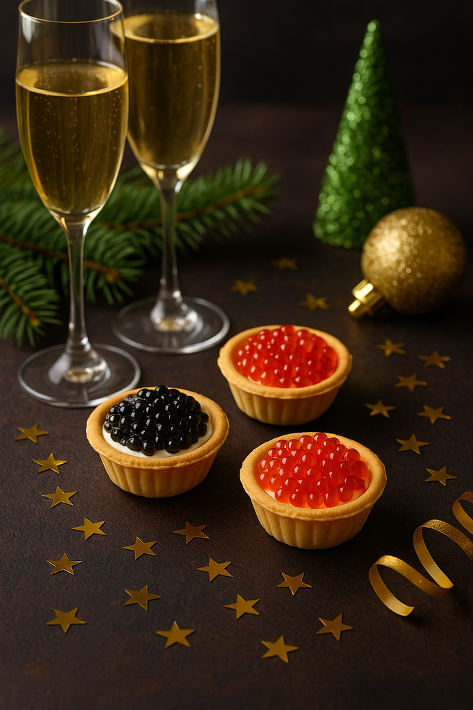 Elegant and Festive Caviar Tartlets for Your New Year’s Celebration Appetizer Table