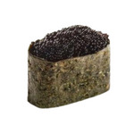 Sushi Roll with Black Tobiko Flying Fish Roe